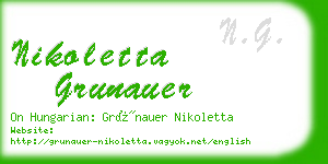 nikoletta grunauer business card